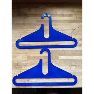 Pair of vintage acrylic/plastic MOD hangers, 70s 80s futuristic